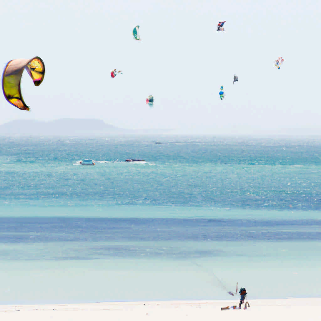 Kite surfing in Africa