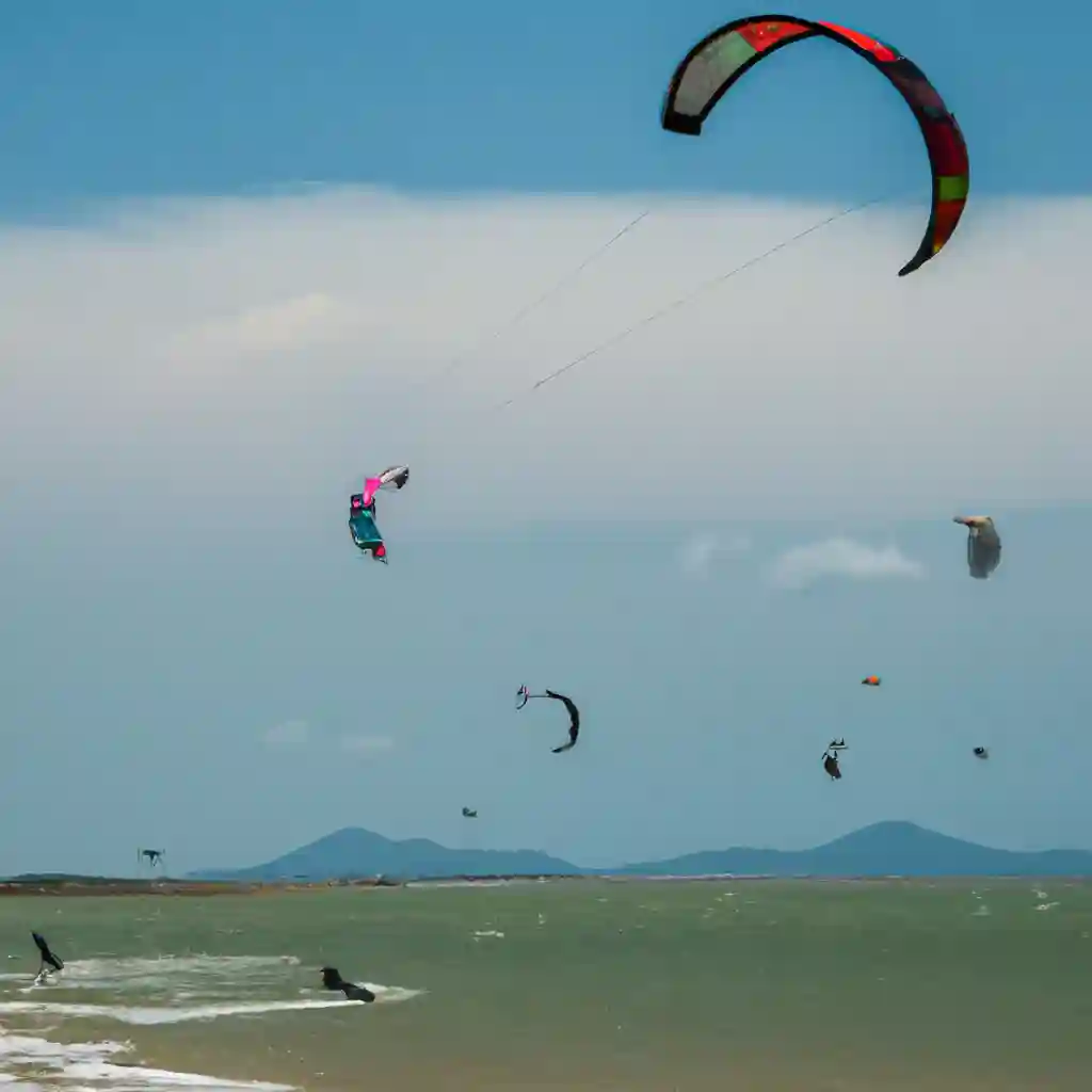 Kite surfing in Asia
