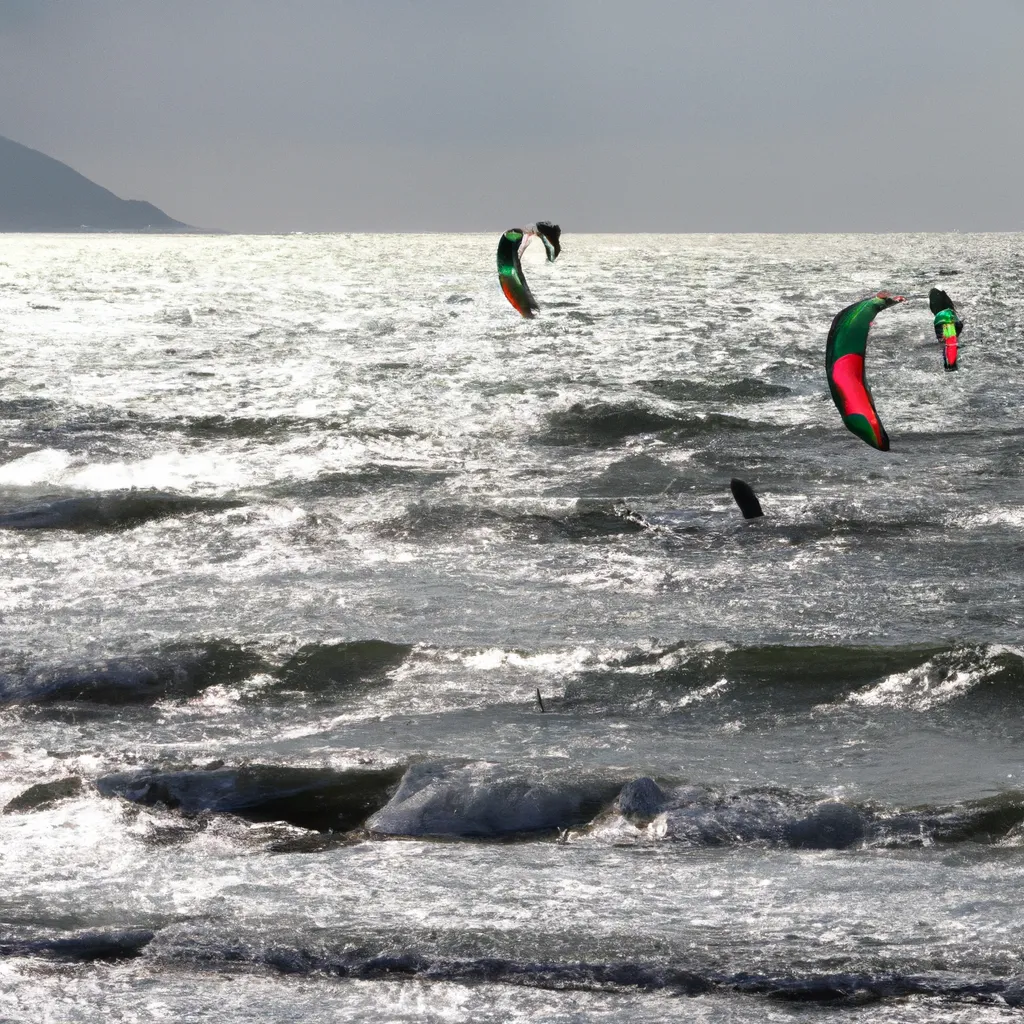 Kite surfing in Taiwan