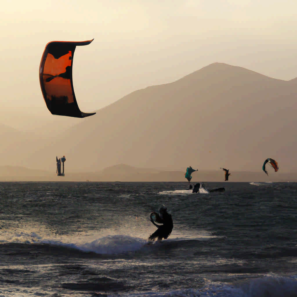 Kite surfing in Antofagasta