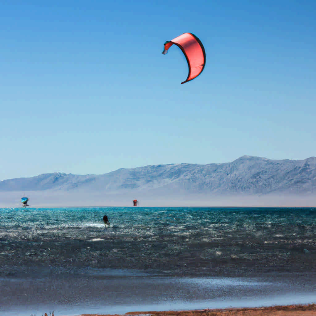 Kite surfing in Atacama