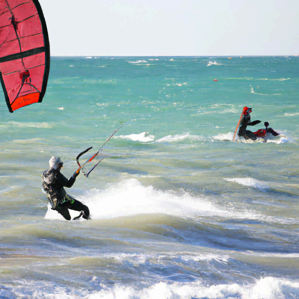 Kite surfing in Ñuble Region