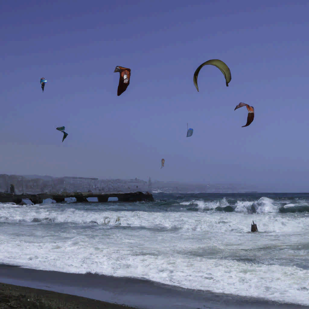 Kite surfing in Valparaíso