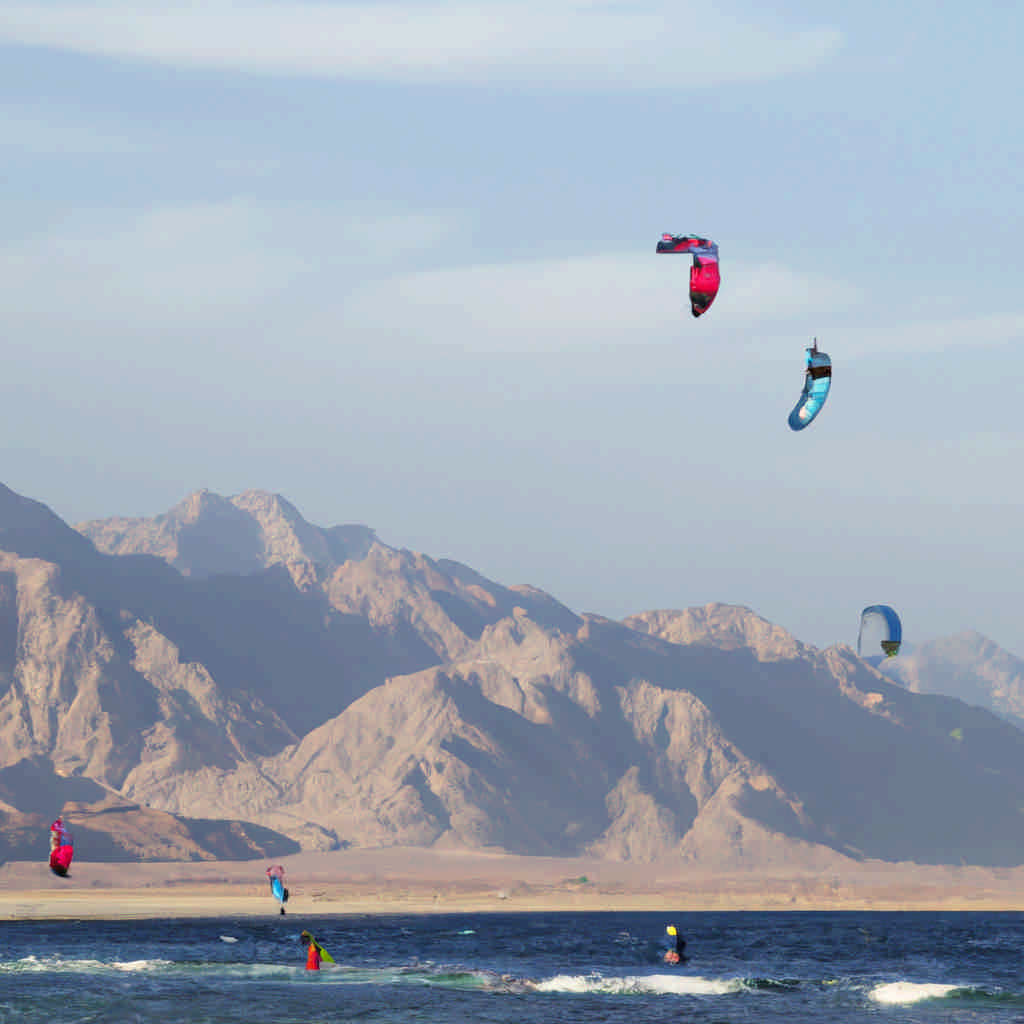 Kite surfing in North Sinai Governorate