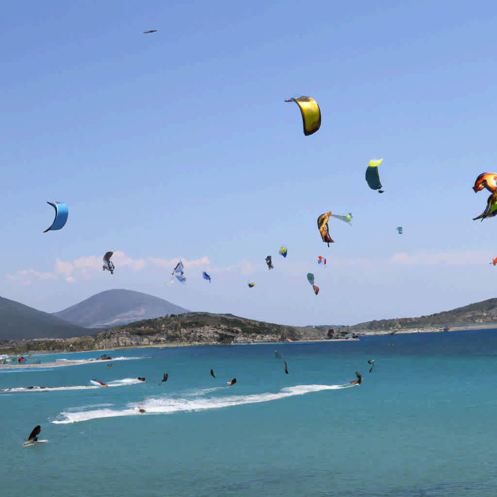 Kite surfing in Greece