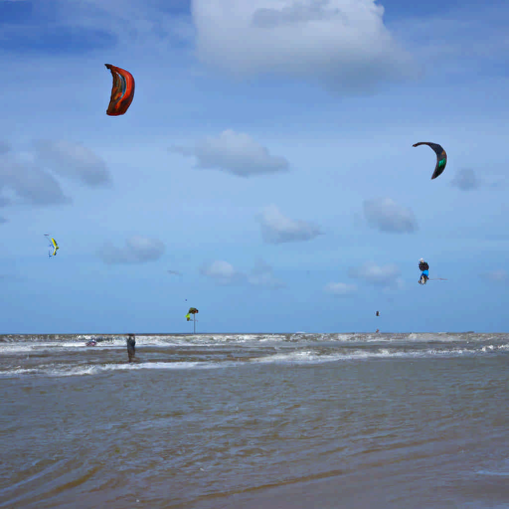 Kite surfing in Netherland