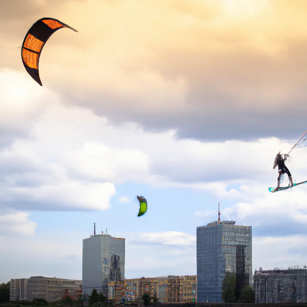 Kite surfing in Berlin