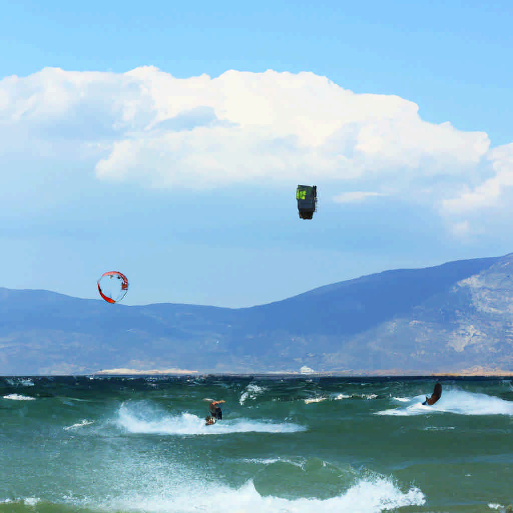 Kite surfing in Attica