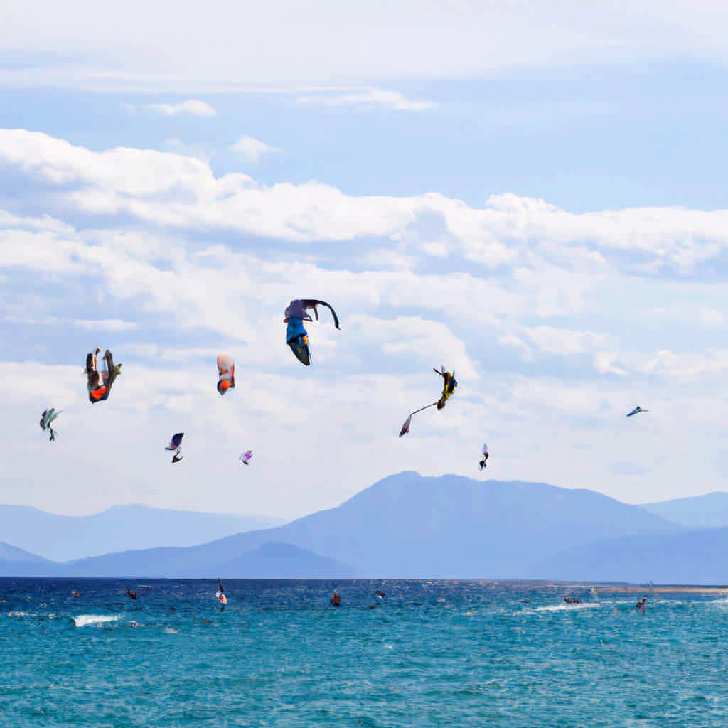 Kite surfing in Central Greece