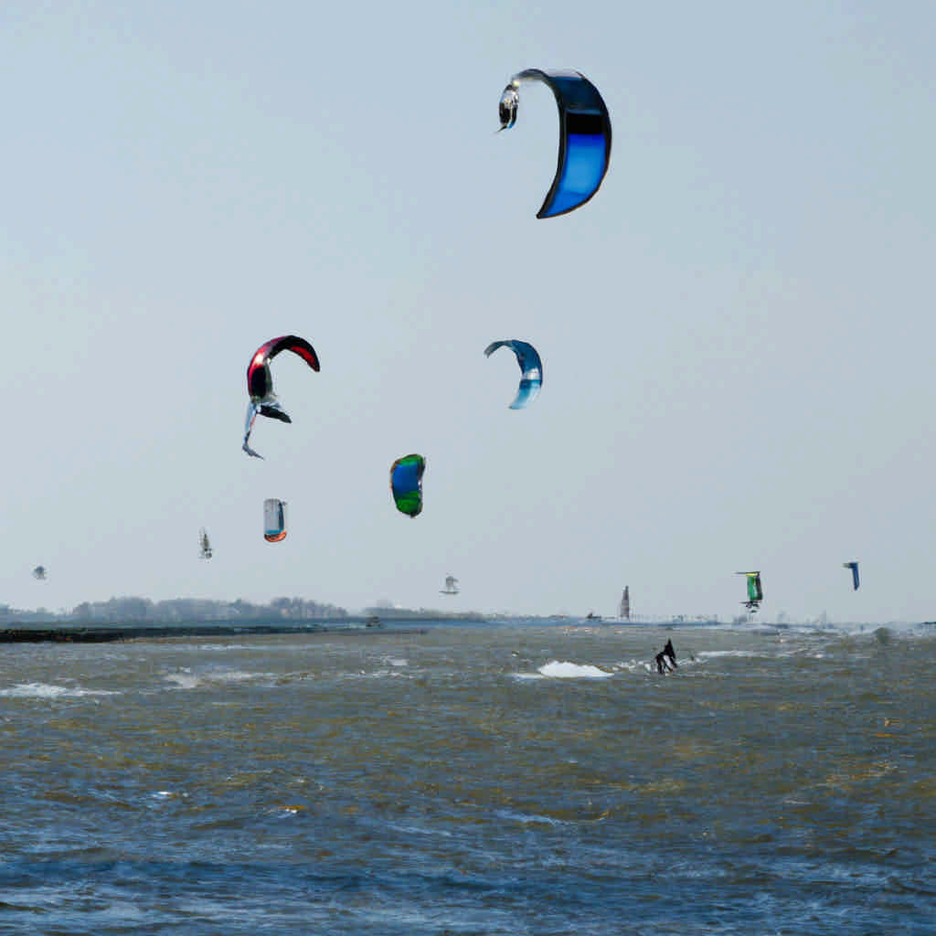Kite surfing in Flevoland