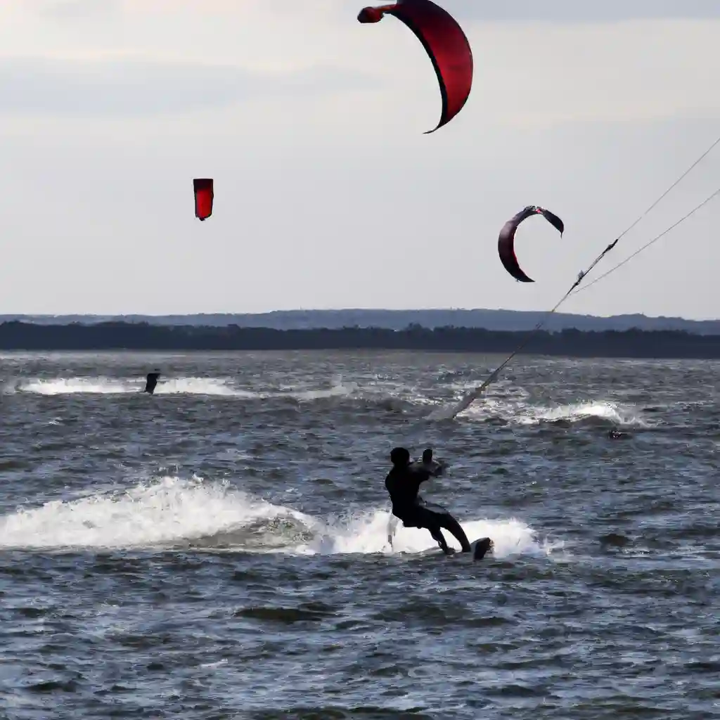 Kite surfing in Horst