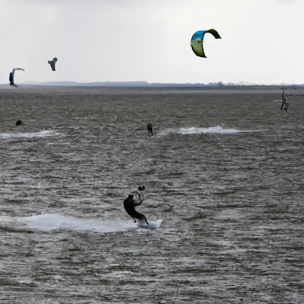 Kite surfing in Lauwersoog