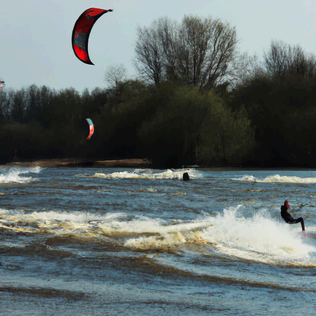 Kite surfing in Limburg