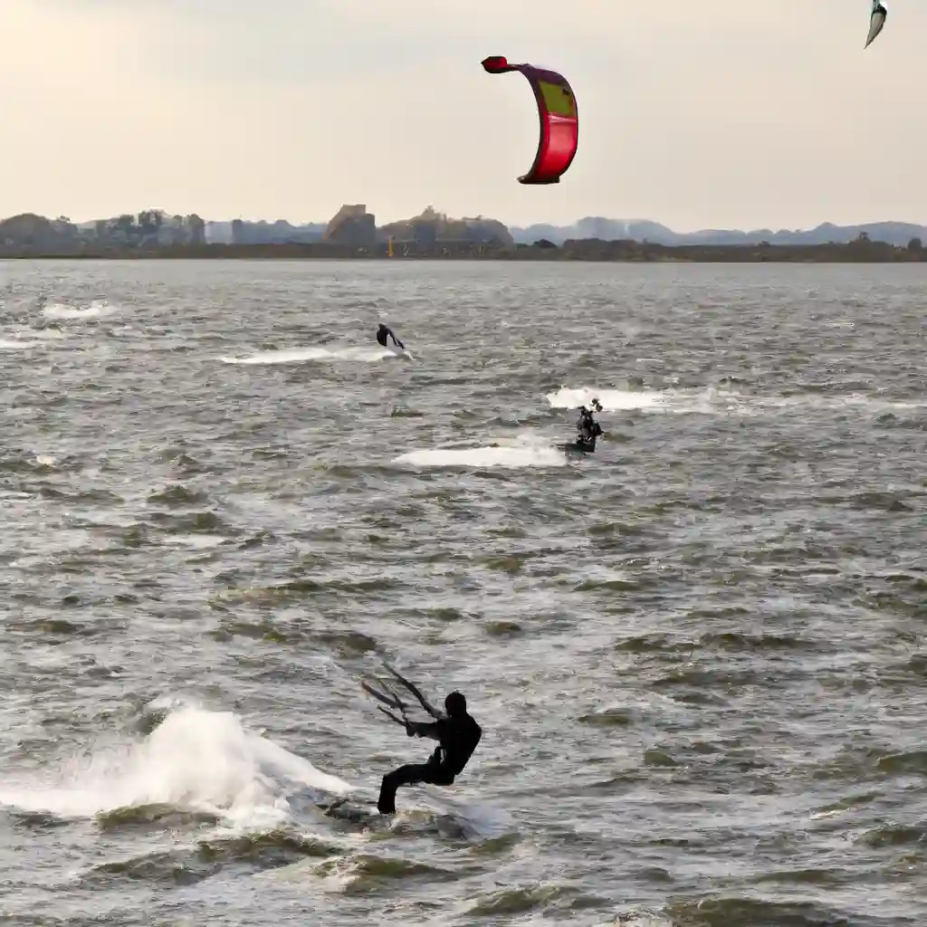 Kite surfing in Binnenschelde