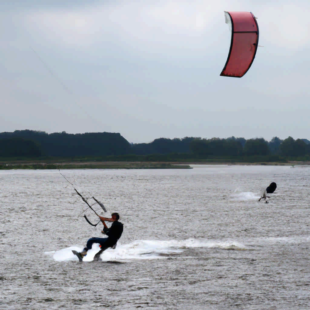 Kite surfing in North Brabant