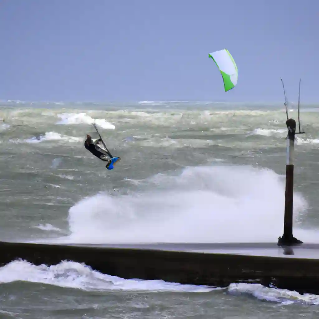 Kite surfing in Den Helder