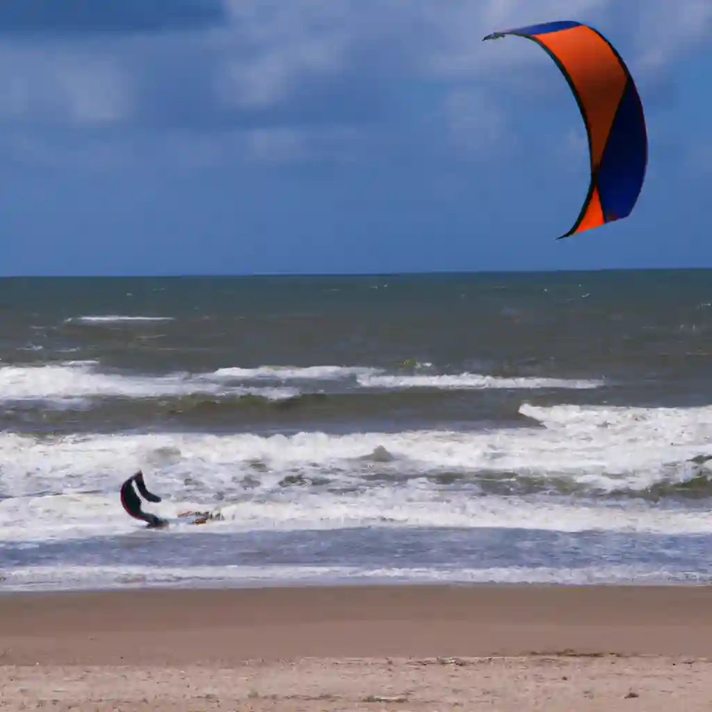 Kite surfing in Egmond aan Zee