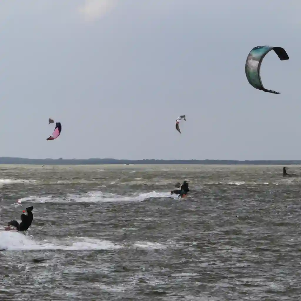 Kite surfing in Gooimeer