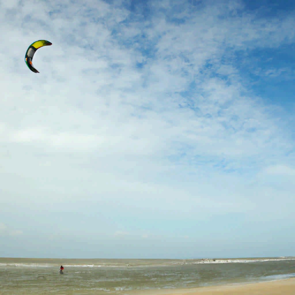 Kite surfing in North Holland