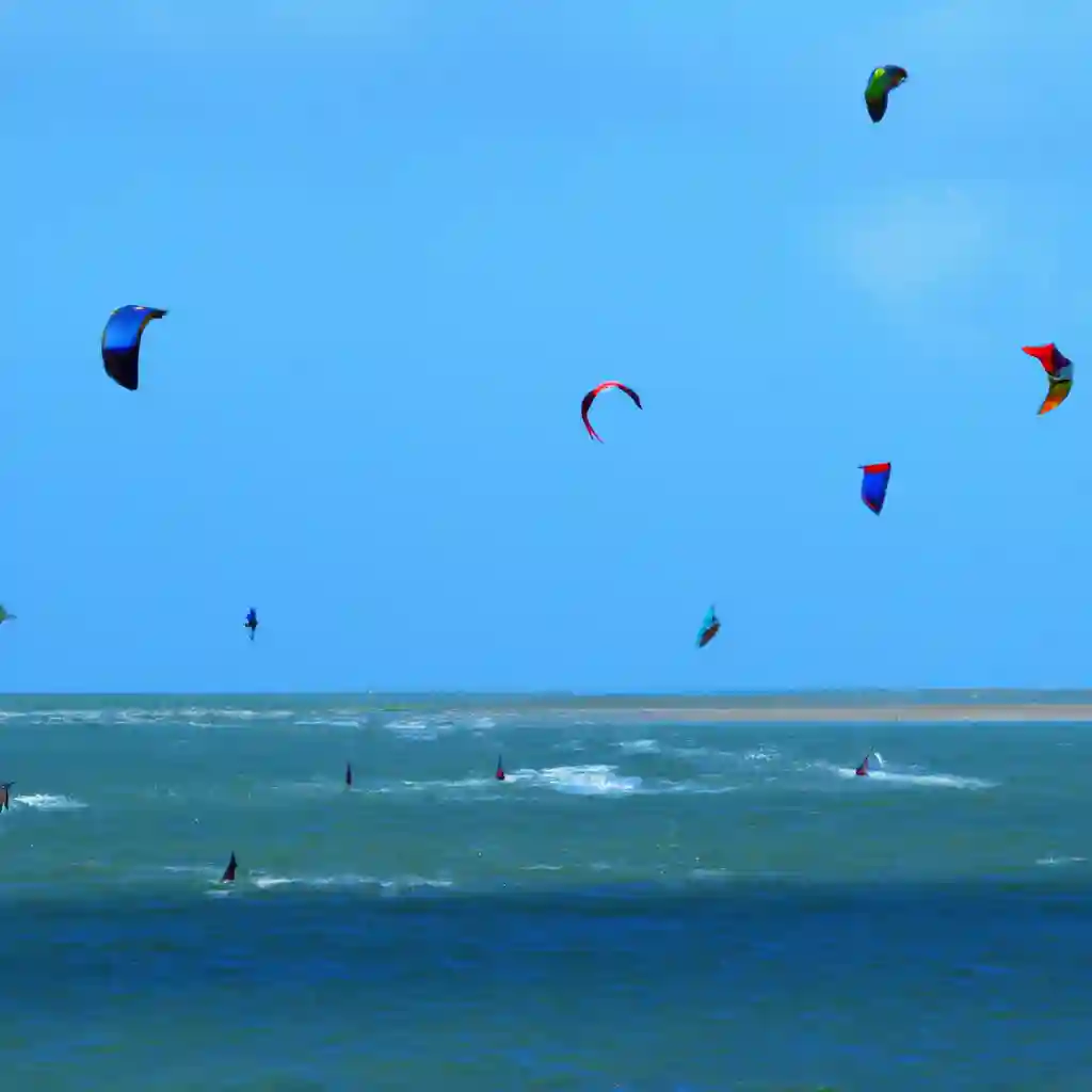 Kite surfing in Marsdiep