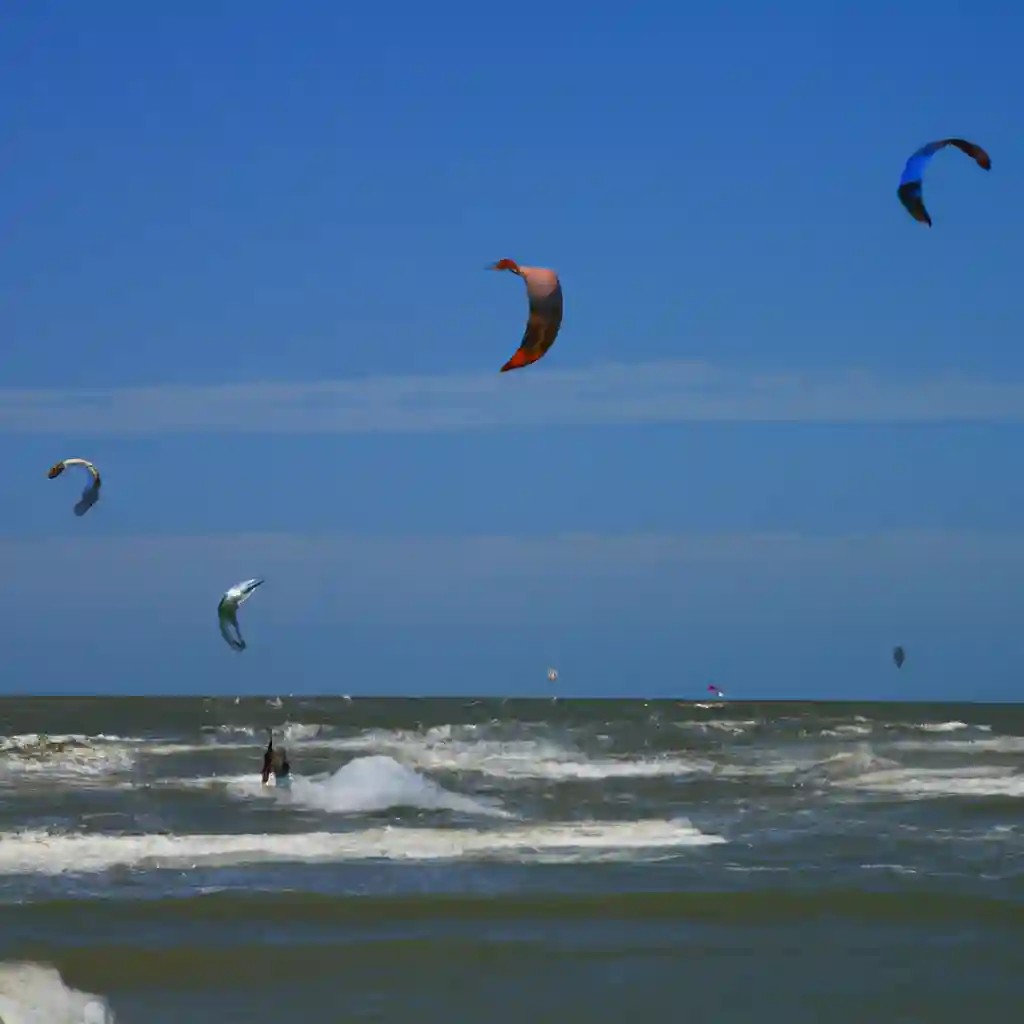 Kite surfing in Oosterend