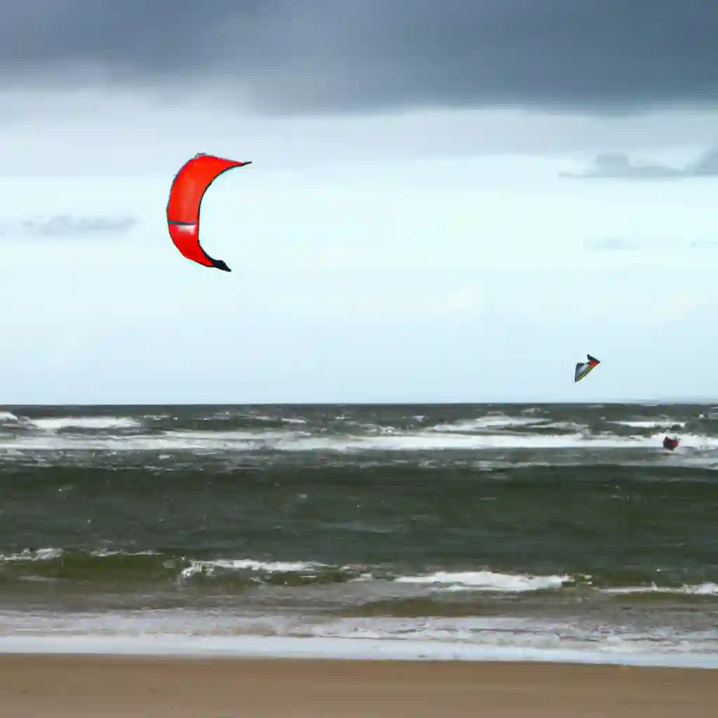 Kite surfing in Texel