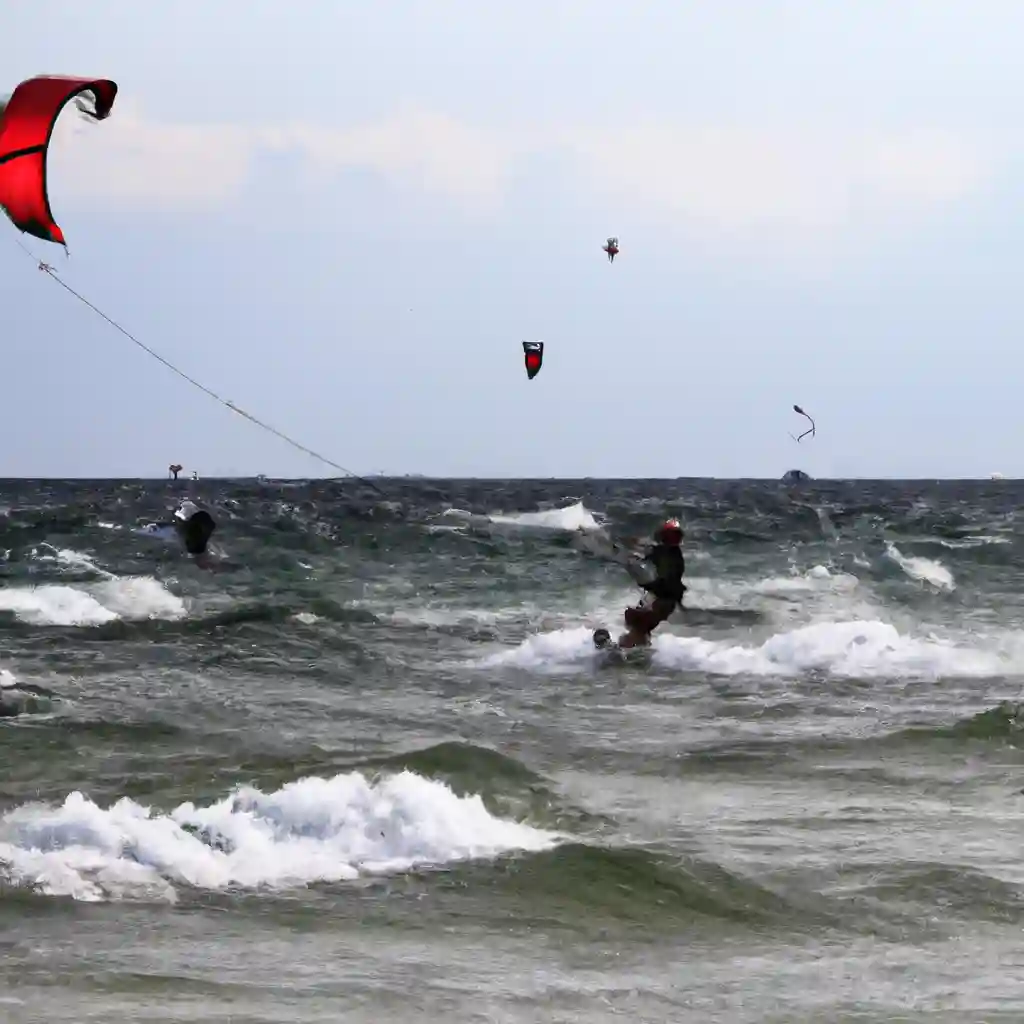 Kite surfing in WaZ