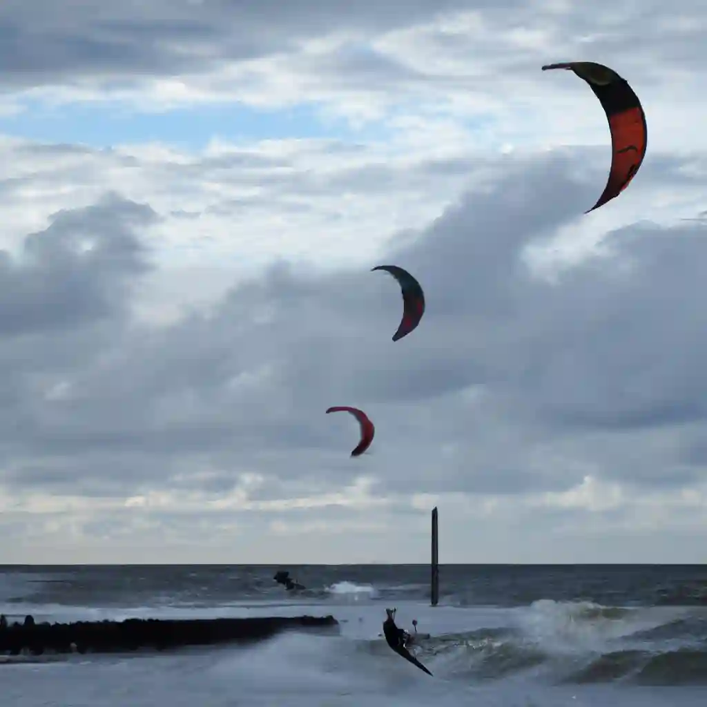 Kite surfing in Westerland