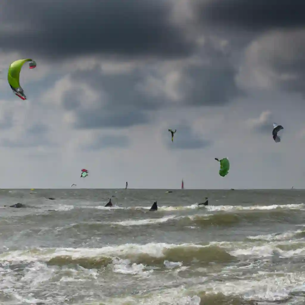 Kite surfing in Wijk aan Zee