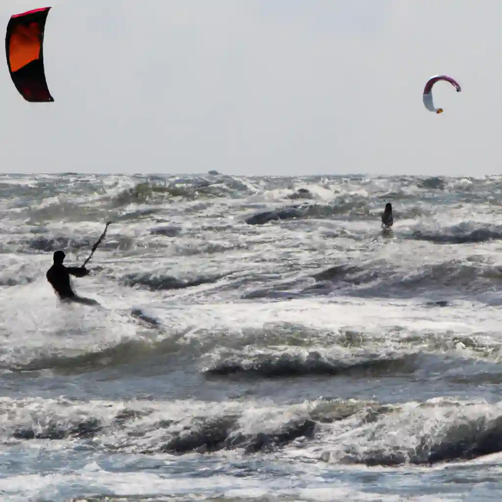 Kite surfing in Zandvoort aan Zee