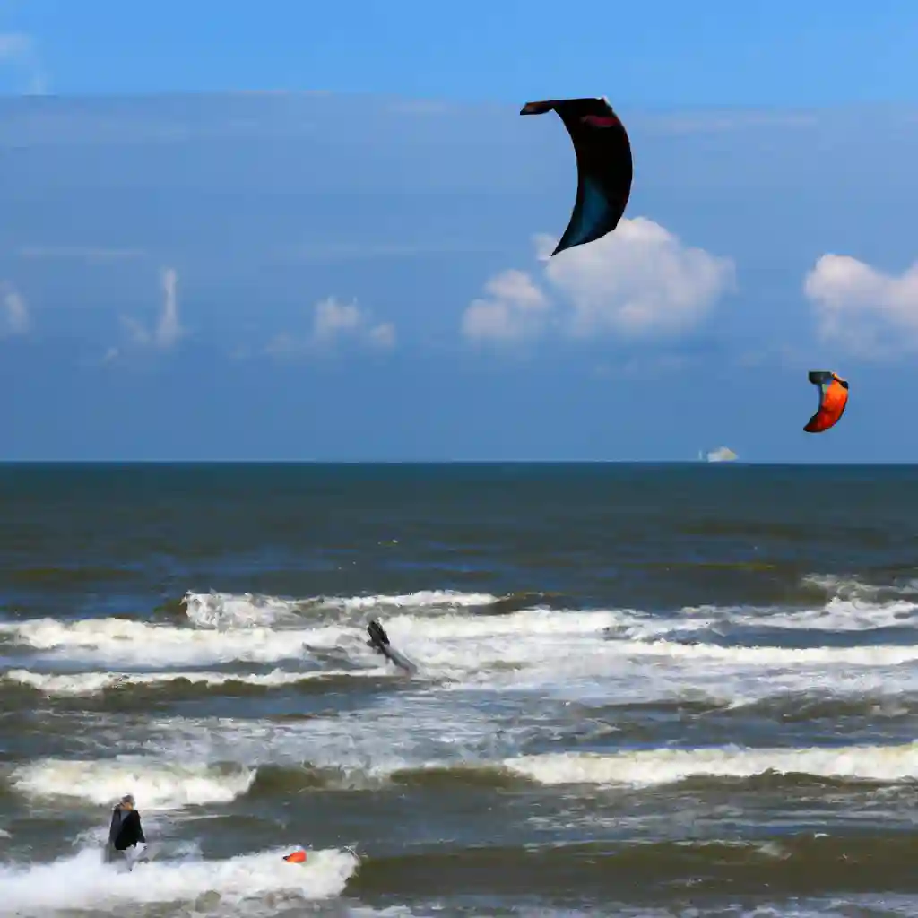 Kite surfing in Kijkduin