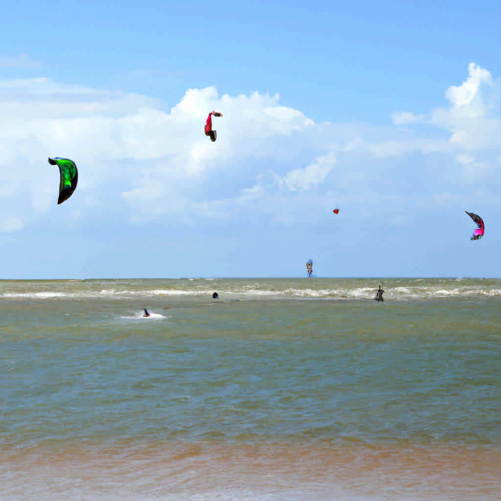 Kite surfing in South Holland