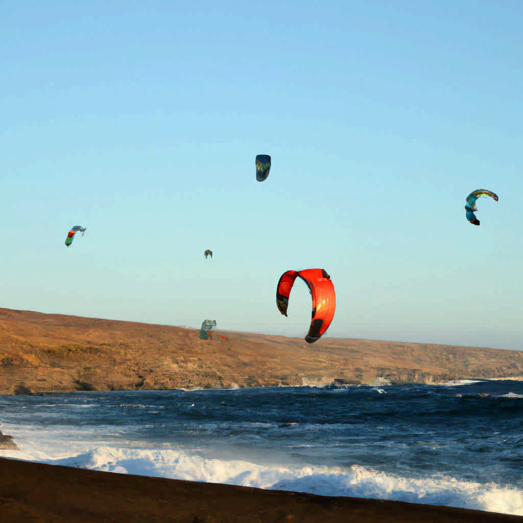 Kite surfing in Chile