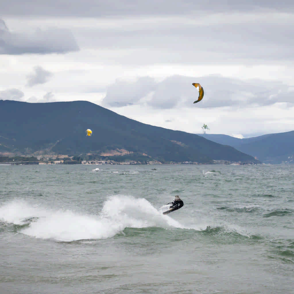 Kite surfing in Cantarbia