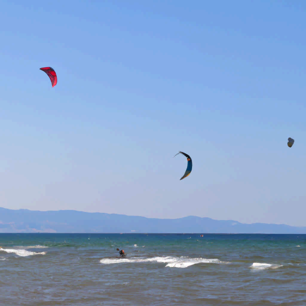 Kite surfing in Catalonia