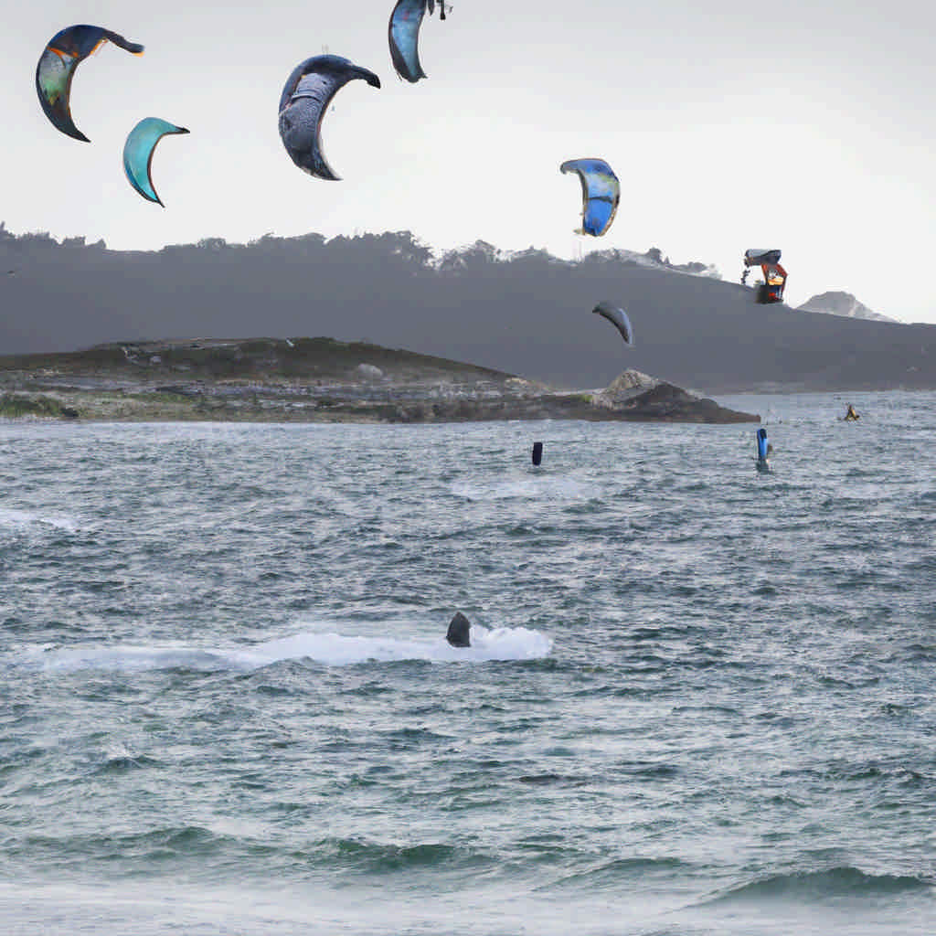 Kite surfing in Galicia