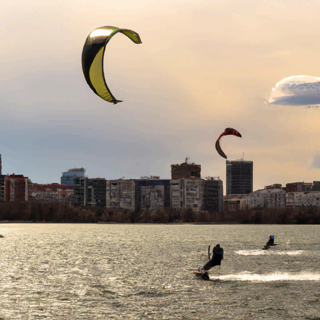 Kite surfing in Madrid