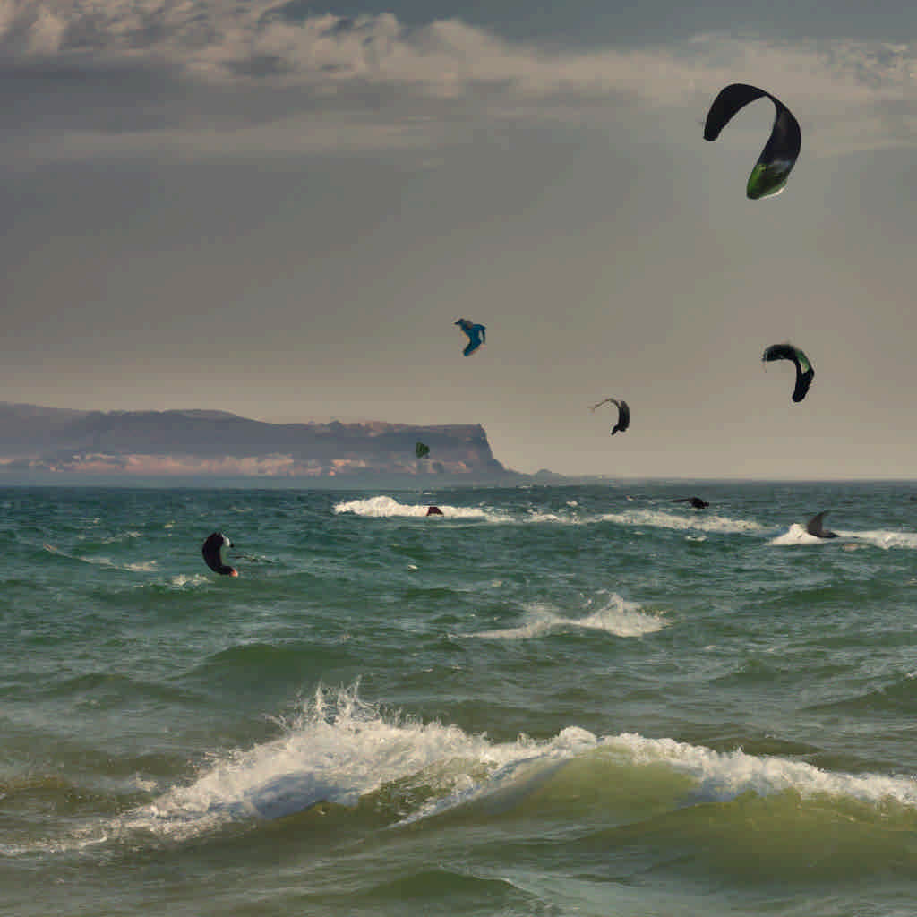 Kite surfing in Melilla